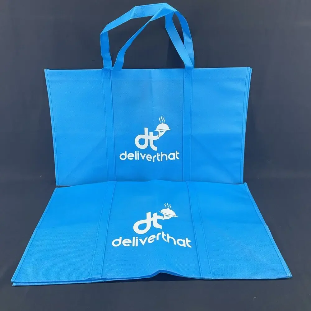New DeliverThat Lot of 2 Blue Soft-Shell Food Catering Delivery Tote Bags XL